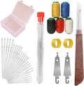 34PCS Big Eye Steel Needles Set, Long & Thin Handmade Quilting & Sewing Needles Kit for DIY Sewing Projects, with Storage Box, Seam Ripper, DIY Craft Kit for Beginners & Daily Use (1PCS)
