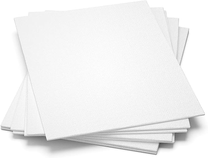 GOTIDEAL Canvases for Painting, 11x14 inch of 7, Professional Primed White Blank Flat Canvas Panels- 100% Cotton Artist Canvas Boards for Acrylics Painting, Oil Watercolor Tempera