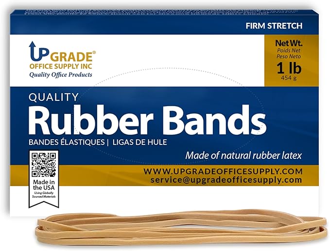 Upgrade Office Supply UPG225117BCS Rubber Bands, Size 117B (7 x 1/8), 2000 Bands, 1 lb 10-Pack Case, USA