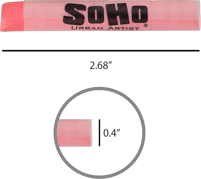Soho Urban Artist Soft Pastels Set of 10 Bright Fluorescent Neon Colors, Vibrant Pastel Sticks for Art, Drawing, Blending, Layering, Shading