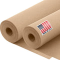 12" x 1200" (100 ft) Brown Kraft Paper Roll - Value Pack of 2, 45 lbs Thickness, Made in USA - Odorless, Non-Toxic, Safe for Kids - School, Bulletin Board Paper