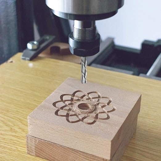 2PCS Upcut Spiral Router Bits 3 Flutes with 1/2 Inch Shank, Extra Long (4 Inch), 1/2 Inch Cutting Diameter, 2 Inch Cutting Length, Trimming, Carving