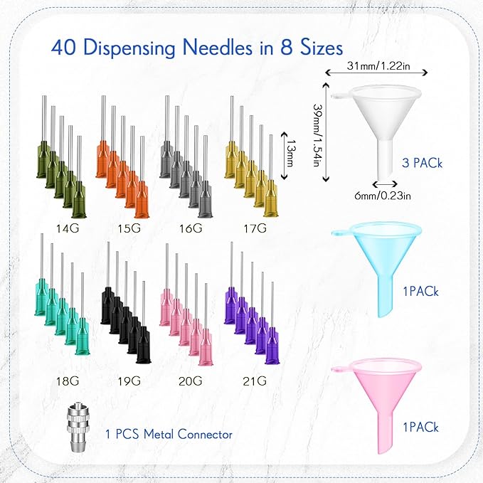 Dandat 102 Pcs Pottery Tools Supplies Ceramic Precision Applicator, Precision Tips Applicator for Ceramic Bottles Glaze 3 Ounce Clay Tools Set, Slip Trailing Pottery Glaze Squeeze Bottle