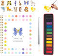 Kivzex Watercolor Workbook for Adults, Beginner Friendly Watercolor Painting Kit Animals Water Coloring Book, Nature-Themed Practice Art Gift Water Color Paint Book with Palette and Brush