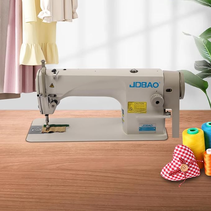 Sewing Machine, AC 110V 550w Industrial Sewing Machine with Table Stand and Motor, Heavy Duty Industrial Sewing Machines for Tailors Alteration Stores DIY