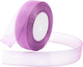 Light Purple Ribbon for Gift Wrapping 1 inch Sheer Organza Ribbon for Flower Bouquet Tulle Thin Chiffon Ribbons for Wedding Invitations Presents Decorations Crafts 50 Yards