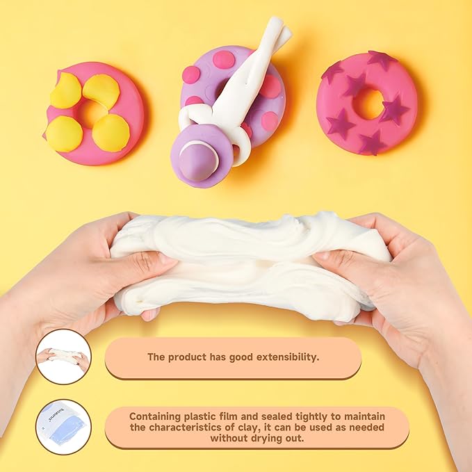 100g Red Air Dry Foam Clay, DIY Magic Model Clay for Kids, Colorful Soft Clays for School Supply, Slime, Art Projects, Cosplay - Non-Sticky, Non-Toxic & Safe - Gifts for Boys & Girls and Adult
