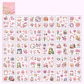 MAFELOE 30 Pages PET Scrapbook Stickers of Creative Flowers Theme, Aesthetic Deco Journaling Supplies for Junk Bullet Diary Album Calendars-Pink (Y3-P-WSSL)