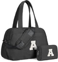 Women Duffle Bag with Initial-Sweet 16 Gifts for Girls, Personal Item Travel Bags，30th 40th Birthday Gifts for Women-Gym Bag with Wet Pocket，Travel Bags Personalized Tote with Makeup Pouch