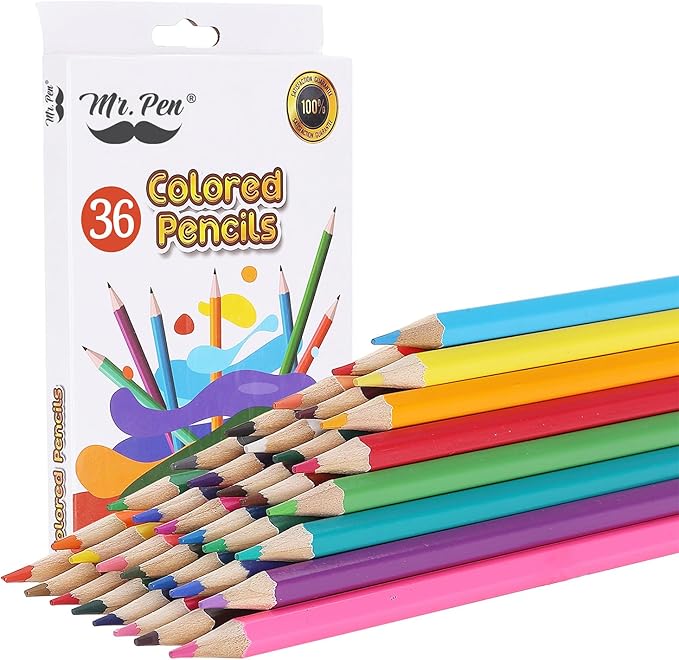 Mr. Pen- Colored Pencils, 36 Pack, Colorful, Soft Core, Color Pencils for Adult Coloring Book and Drawing, Christmas Gift