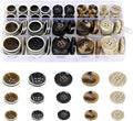 110Pcs Mixed Sewing Buttons, 4-Hole Craft Round Blazer Buttons, 5 Color 3 Size (15mm, 20mm, 25mm) Suit Coats Resin Button, Suitable for Variety Clothing Sewing, DIY Craft (Style D)