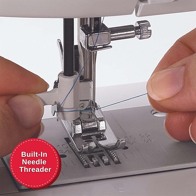SINGER MX231 Lightweight & Portable Sewing Machine with Accessory Kit & Foot Pedal | 97 Stitch Applications, LED Light & 1-step Buttonhole | Great for Crafts & Mending