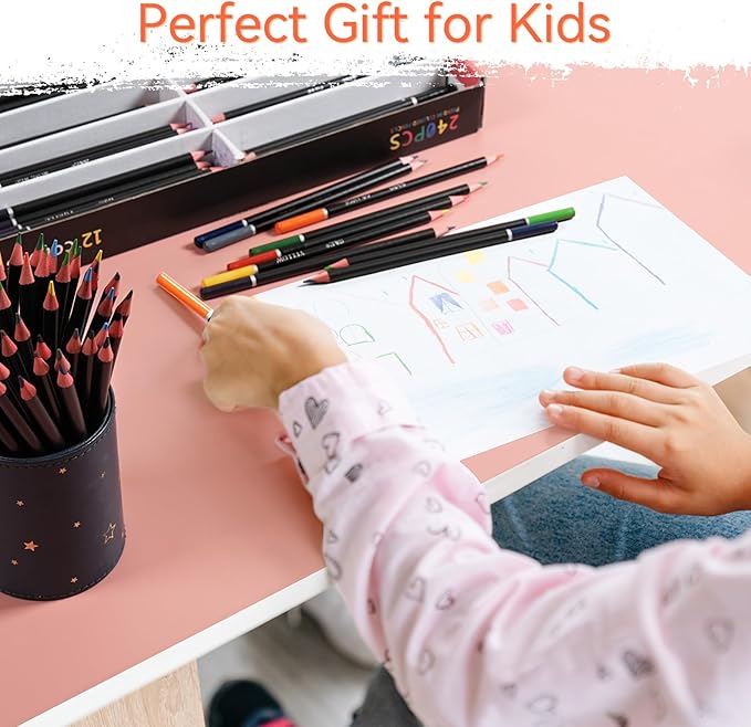 S & E TEACHER'S EDITION Colored Pencils 144Pcs, Pre-sharpened Super Soft Core Lead Coloring, Colored pencils,In Drawing Pencils, Woodcase Lead Pencils, Christmas Gifts