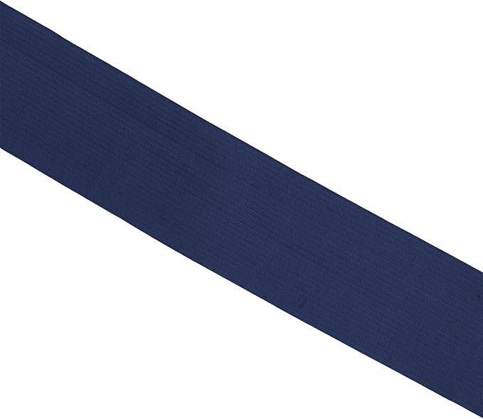 Mandala Crafts Wide 1.5 Inch Navy Elastic Bands Spool for Pants Waistbands Sewing and DIY Crafts, 50 YD Stretchy Flat Fabric Strap Knit Elastic Band for Wig
