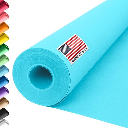 36" x 1200" (100 ft) Light Blue Construction Paper, Pack of 1 Roll - Made in USA Construction Kraft Paper for School Projects, Art & Crafts