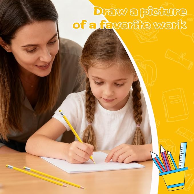 120 PCS Yellow Checking Pencils Erasable Colored Pencils with Eraser Pre-Sharpened 2 HB for Checking, Grading, Tests & Office/School Supplies (Yellow)