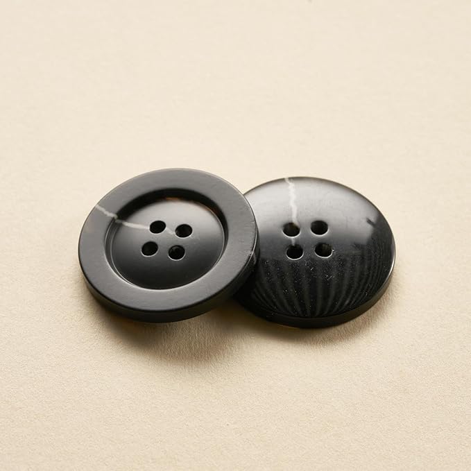Sewing Buttons - Craft Buttons, 5 Sizes of 100 Pcs Versatile Buttons for Sewing, DIY Projects and Holiday Decoration (Black)