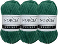 Soft Velvet Chenille Yarn for Crocheting Baby Blanket, Knitting, Amigurumi, Fancy Crochet Weaving Craft (Hunter Green, 3 Skeins)