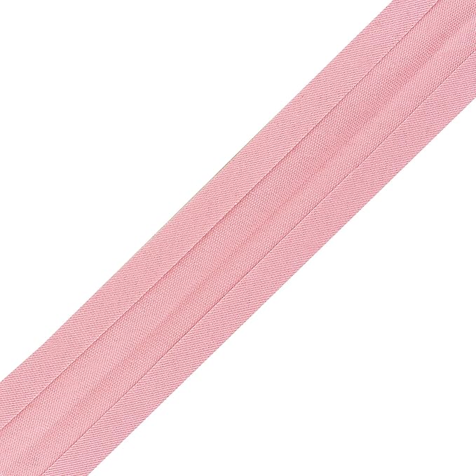Mandala Crafts 55 Yards 1/2 Inch Blush Double Fold Bias Tape for Sewing - Bias Binding Tape for Quilting Binding, Hemming, Seam, and Fabric Piping