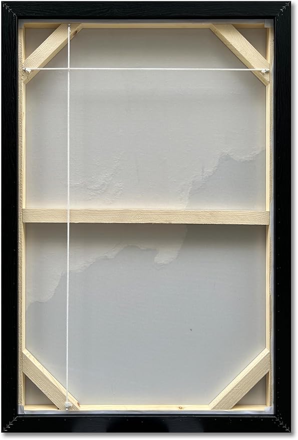 NANKAI Art Hand-Painted Thick Texture White Oil Painting Modern Abstract Art 36x24 inch Home Wall Art Decorative Painting (with Solid Wood Exterior Frame)
