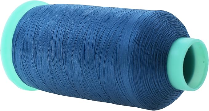 Mandala Crafts Size 46 210D T45 Bonded Nylon Thread - Airforce Blue 2843 YDs Tex 45 Heavy Duty Sewing Threads for Leather, Jeans, Weaving, Outdoor Marine Upholstery