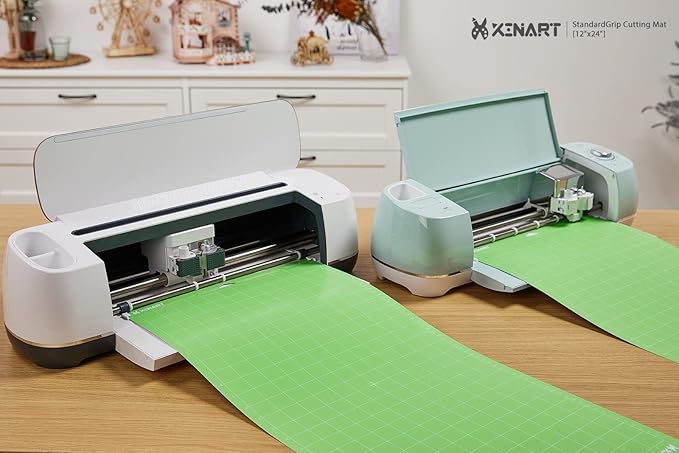 XINART Cutting Mats for Cricut Maker 3/Maker/Explore 3/Air 2,12x24 Inch Green StandardGrip Quilting Replacement Cut Mat Compitable with Cricut Machines