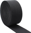 Dortrue 2 Inch 5 Yards Black Sewing Elastic Band Heavy Stretch High Elasticity Elastic Spool for Sewing Pants Waistband, Straps, Craft DIY Projects