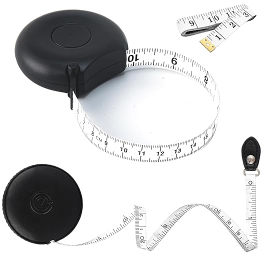 Tape Measure Body Measuring Tape 80inch/205cm Lock Pin Retract Tape Measure for Tailor Fitness Clothes Sewing Handcrafts Weight Loss Body Measurement