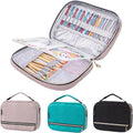 Crochet Hook Case Empty - Quilted Crochet Organizer Case- Crochet Hook Holder for Circular Knitting Needles, Crochet Hooks (up to 8") Knitting & Crochet Supplies - Knitting Accessories