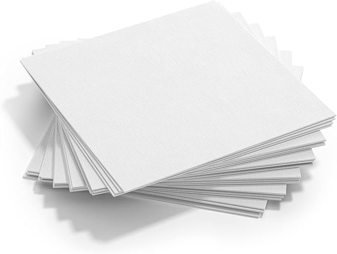 GOTIDEAL Canvases for Painting, 6x6 inch of 24, Professional Primed White Blank Flat Canvas Panels- 100% Cotton Artist Canvas Boards for Acrylics Painting, Oil Watercolor Tempera