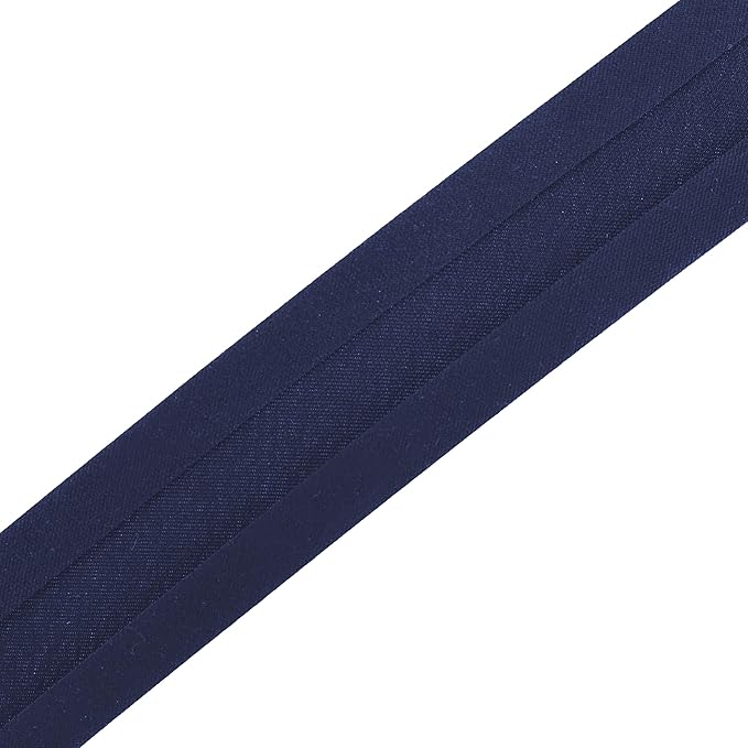 Mandala Crafts 1 Inch Single Fold Bias Tape for Sewing, Quilting, Piping, Hemming, Blanket & Quilt Binding – 40 Yards Navy Blue Fabric Seam Binding Tape