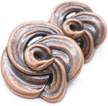 Antique Copper Metal Shank Buttons - 12 Pcs - 3 Size Options - Floral Round Metal Shank Buttons Vintage for Men Women Blazer Coat Uniform Shirt Suit and Jacket Sewing Craft DIY N23503