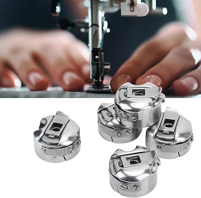 5Pcs Stainless Steel Sewing Machine Bobbin Case for Industrial Flat Car Sewing Machine