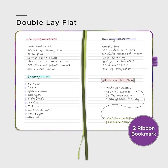 &And Per Se Lined Journal Notebook for Women&Men with Pattern, 160 Pages 100GSM Thick Paper, A5 Hardcover Journals for Writing, 5.7'' x 8'' (Lavender Grove)