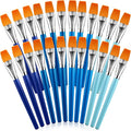 Honoson Paint Brushes for Acrylic Painting, Big Paint Brushes Bulk with Wooden Handle for Acrylic, Watercolor, Oil, Crafts, Face Body Art, 4 Color(60 Pcs)