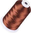 Simthread 5500Yds Embroidery Thread, 5000M High-Yardage 40WT 100% Polyester Thread – 170+ Vivid Colors, High-Speed Rated – Compatible with Brother, Singer, Janome & More - Amber Red 333