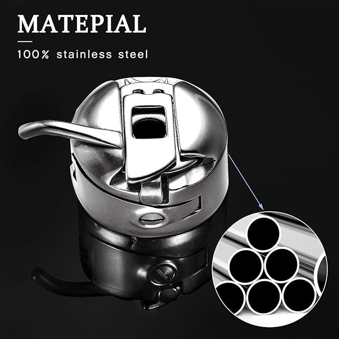Sewing Machine Bobbin Case Stainless Steel Bobbin Case for Front Loading 15 Class Machines Suitable for Household Sewing