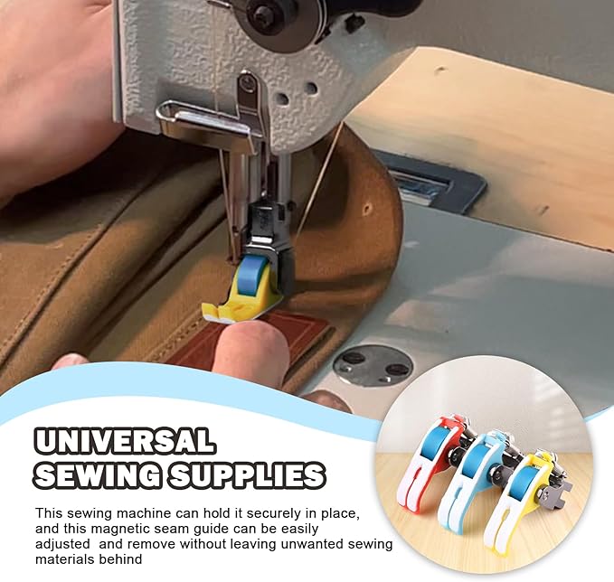 3 Pack Narrow Roller Presser Foot, Roller Presser Foot for Sewing Machine, Leather Roller Presser Foot for Sewing Machine, Narrow Teflon Presser Foot, Narrow Snap on Teflon Presser Foot