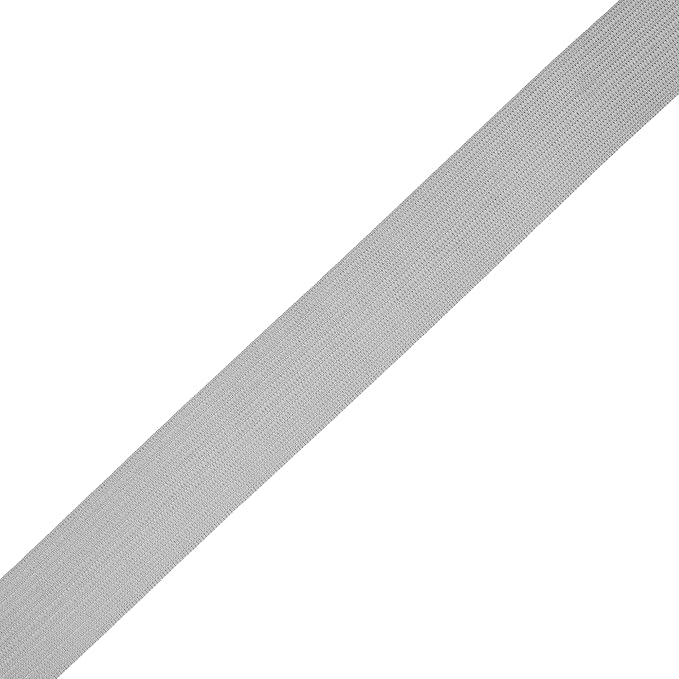 Mandala Crafts Wide 1/2 Inch Gray Elastic Bands Spool for Pants Waistbands Sewing and DIY Crafts, 88 YD Stretchy Flat Fabric Strap Knit Elastic Band for Wig