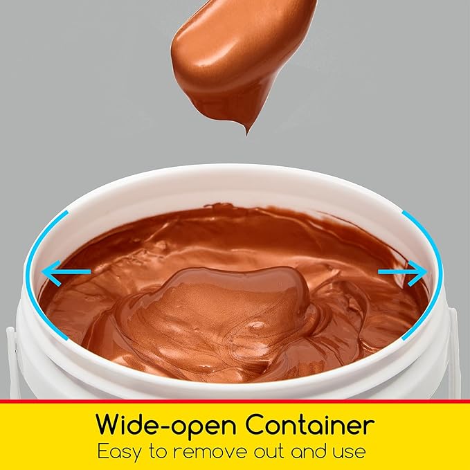 MEEDEN Metallic Copper Acrylic Paint: 1L /33.8oz Gloss Finish Paint for Adluts Artists Hobbists Painting on Craft Canvas Projects Home Décor Furniture Easter Eggs