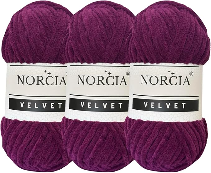 Soft Velvet Yarn Chenille for Crocheting Super Bulky 13x00g (3x74.3 yds) Baby Blanket Yarn for Knitting Amigurumi