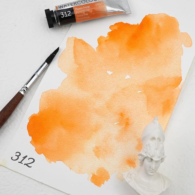 PHOENIX Professional Watercolor Paint Single Tube - 0.47 Fl Oz / 14ml - Phoenix Orange