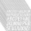 TaoBary 416 Pcs Christmas Letter Stickers 8 Sheets Alphabet Stickers 2 Size Vinyl Cursive Self-Adhesive Letter Personalized Decor for Scrapbooking Water Bottle Christmas Craft(1'', 1.5'',White)