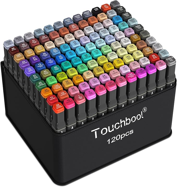 120 Color Alcohol Markers,Dual Tip Art Marker Pen, Classic Series Alcohol Felt Permanent Markers, Animation Art Sketch Sketching, Alcohol-based Markers