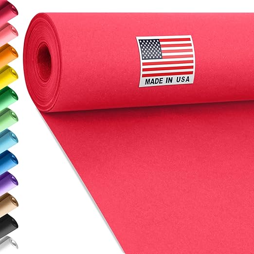 24" x 1200" (100 ft) Christmas Red Construction Paper Roll – Made in USA Construction Kraft Paper for School Projects, Kids Crafts, Art, DIY, Decorations, and Gift Wrapping