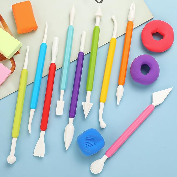 36PCS Clay Sculpting Tools, Double Head Air Dry Clay Carving Tools Kits for Kids and Adults, Sculpting Tools for Clay Sculpey, Modeling Clay Ideal, Air Dry Clay and Shaping