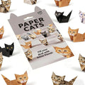 TOSKFJ Treayes 3D Cat Origami Paper, 50 Sheets DIY Craft Paper for Eveyrone, Fun Creative Art Project, Cute Desk Decor & Gift for Cat Lovers