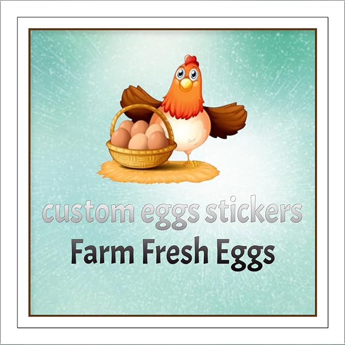 2,2.5,3,3.5,4inch Custom Egg Carton Labels Sticker Farm Fresh Eggs Cartons Sticker Label, Customized Egg Stickers， Custom retrun Egg Carton Label (4)