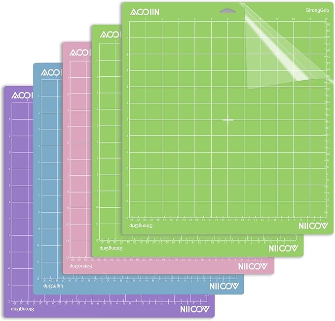 AOOIIN Cutting Mat for Cricut Explore One/Air/Air 2/3/4/Maker/Maker 3/Maker 4, 5 Packs Cut Mats Replacement Accessories for Cricut
