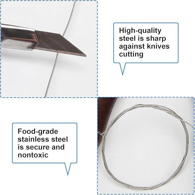 Clay Wire Cutter,Wire Tool,Sculpting Tools for Kids-Ceramic Wire Clay Cutting of Garrote Wire for DIY Plasticine Cheese Cutting Soap Candle